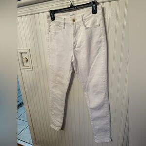 Frame Le High Skinny White Jeans 28
